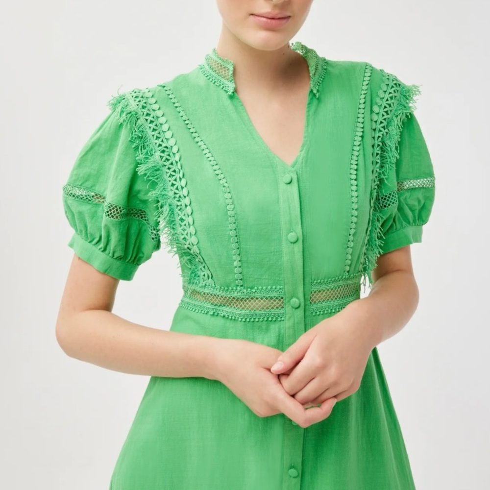 Green Ruffled Dress - Picture 5 of 10